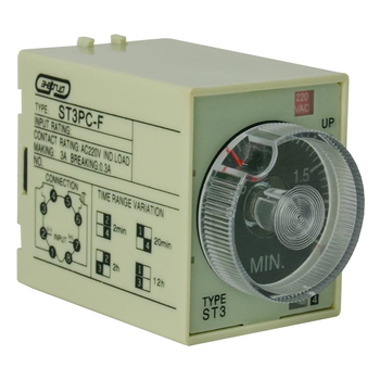 Реле времени 220V ST3PC-F (0.25-2m/20m/2h/12h) Энергия - Электрика, НВА - Реле, автоматизация и управление - Реле времени - . Магазин оборудования для автономного и резервного электропитания Ekosolar.ru в Калуге