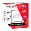 Светильник LightPhenomenON Downlight LT-TP-DL-01-18W-6500K встраиваемый квадратный 170х170 LED - Светильники - Светильники DOWNLIGHT - . Магазин оборудования для автономного и резервного электропитания Ekosolar.ru в Калуге