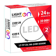 Светильник LightPhenomenON Downlightt LT-TP-DL-06-24W-6500K встраиваемый круглый Ф174 LED с выносным драйвером - Светильники - Светильники DOWNLIGHT - . Магазин оборудования для автономного и резервного электропитания Ekosolar.ru в Калуге